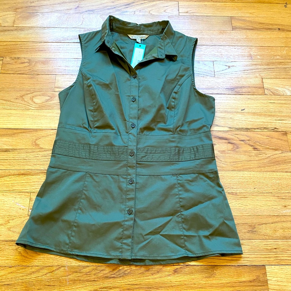 Women’s green camylle button down top